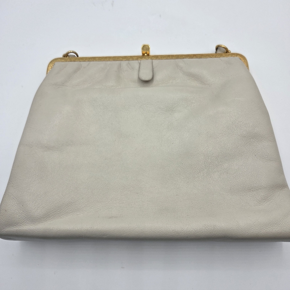 Vintage Rosenfeld Ivory Leather Handbag - Picture 6 of 7